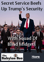 Republican leadership questioned the effectiveness of these new agents but the agency dismissed their concerns as bigoted. ''They asked why they were so short and also why they kept bumping into things, and that's just not acceptable,'' Secret Service director Cheatle said. ''They are as devoted to their duty as they are physically handicapped.'' ''I can think of no one better to protect President Trump than this loveable group of misfits''.